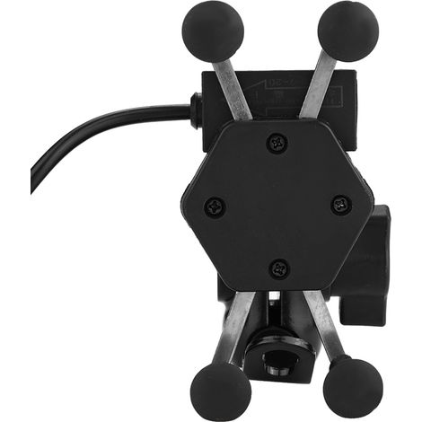 Universelle Smartphone-Halterung für Motorräder mit USB-Ladegerät, Lenkerhalterung für Motorräder, verstellbare Halterung mit integrierter Ladefunktion (1/5)