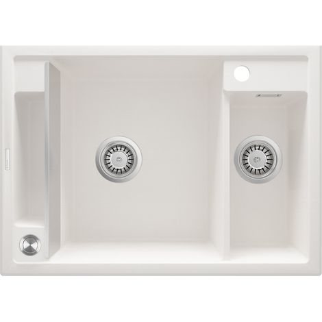 deante Magnetic fregadero de granito 1,5 cubetas alabastro (1/4)