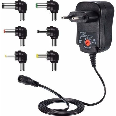 12W Adaptateur Alimentation Universelle 3V 4,5V 5V 6V 7,5V 9V et 12V, Chargeur Secteur Transformateur DC 220V pour VTech Kidimagic Starlight Kidi LightShow Party Sorio 1 2 3S 3 MobiGo Genius -