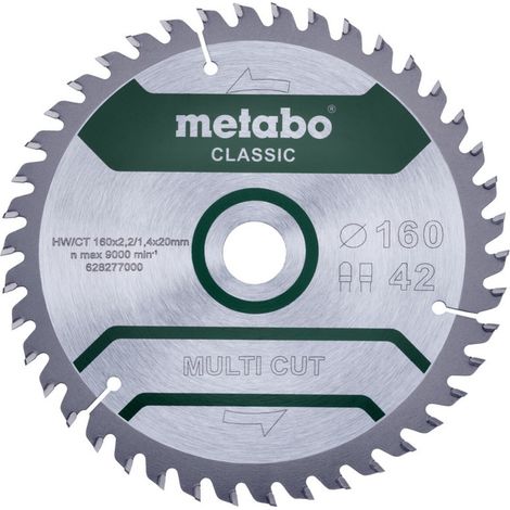 METABO Sägeblatt "multi cut - classic", 160x2,2/1,4x20 Z42 FZ/TZ 5° (628277000)