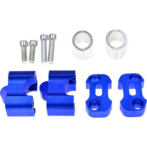 2 pezzi Morsetto manubrio Fat Bar in alluminio blu per ATV
