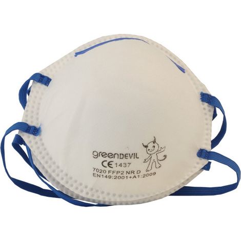 Masques anti-poussière Connex FFP2 2 pièces Blanc/Bleu (1/2)
