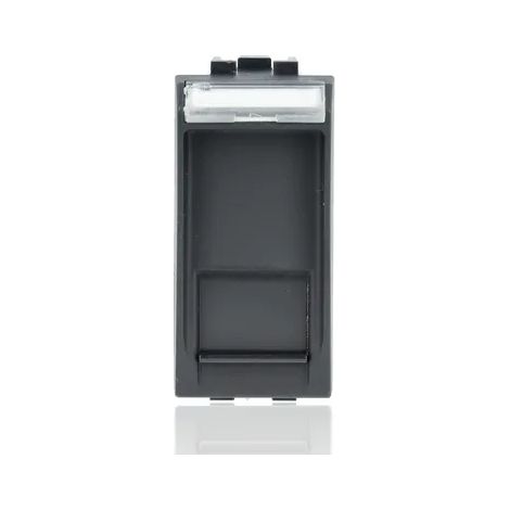 BTICINO L4279C6A - Connettore Rj45 Categoria 6A Stp, Completi Di Targhetta Identificativa E Portello Antipolvere - Antracite - LivingLight