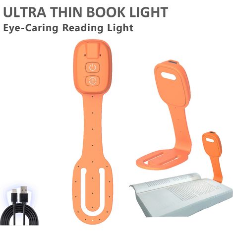Lampada da lettura portatile con clip, LED ricaricabile per scrivania/letto/viaggi, luce morbida e regolabile, design compatto e moderno – ideale come regalo