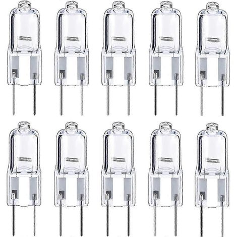 Ampoules projecteurs cristal G6.35 : 12 V, pack d’ampoules à lumière chaude (puissances variables de 20 W à 50 W) – Compatibilité avec les normes européennes (1/5)