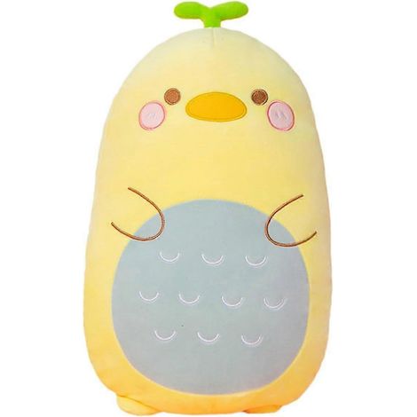 Kuscheliges Enten-Plüschkissen, niedliches Plüschtier, weiches Dekokissen, Plüsch-Schlafkissen für Kinder (gelbe Ente, 45 cm) (1/5)