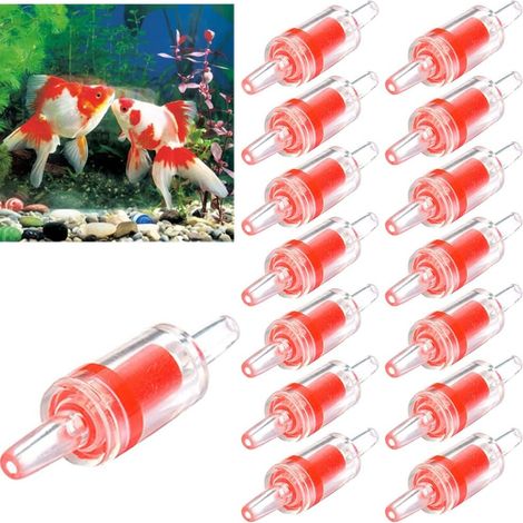15 Stück Rückschlagventile für Aquarium-Luftpumpen, Einweg-Kunststoff-Rückschlagventile
