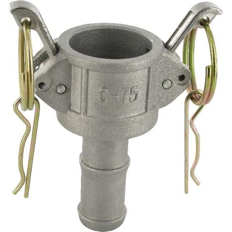 Conexi贸n Camlock C hembra rosca 3/4" terminal manguera aluminio. UNIVERSAL HCN100CAL019