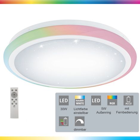 Eglo Plafonnier LED Moderne Blanc 40 cm 2200 Lumens (1/4)