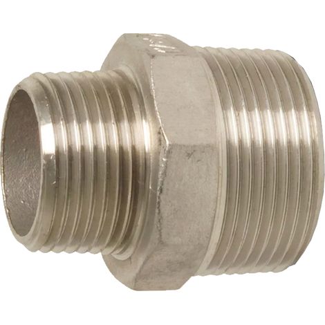 Riduttore per nipplo in acciaio inox da 1 pollice x 1/2 maschio
