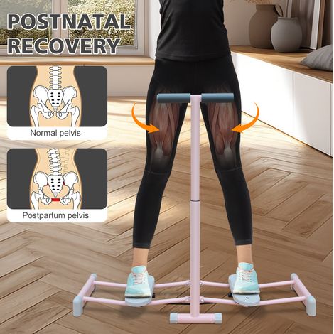 Appareil de Ski Pliable avec 4 Niveaux de Hauteur Réglable et Repose-Pieds Antidérapants (1/5)