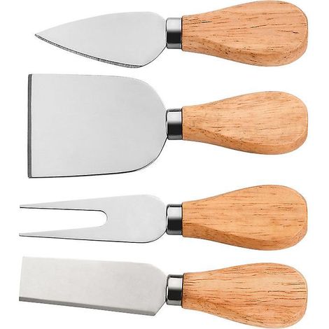 Ein Set aus 4 Käsemessern aus Edelstahl, perfekt als Geschenk. (1/5)