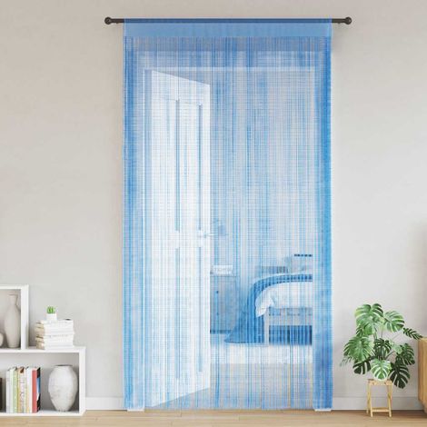 Cortinas de tiras 2 uds azul claro 100x250 cm vidaXL