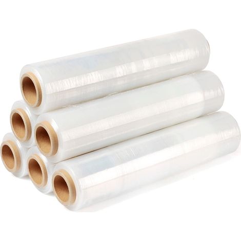 1x Rolle Stretchfolie Wickelfolie Transparent 300m x 20my x 500mm Folienrolle Verpackungsfolie Palettenfolie (1/3)