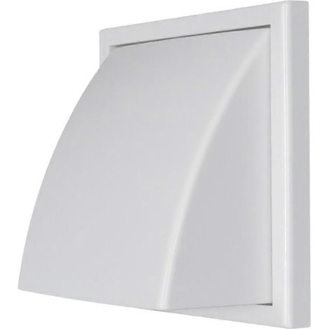 Hotte de ventilation murale de 10 cm avec clapet anti-pluie, couvercle de sortie d'air d'évacuation étanche à la pluie pour système de chauffage, ventilation et climatisation extérieur. (1/5)