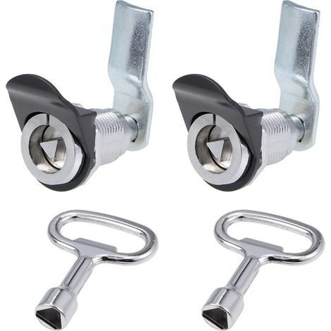 Serrure Triangle came longue clés argent 2 Paquet (1/4)
