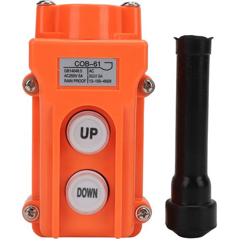 Contrôleur de grue AC250V AC500V 2A facile à utiliser imperméable petit bouton poussoir de palan UP Down (1/5)