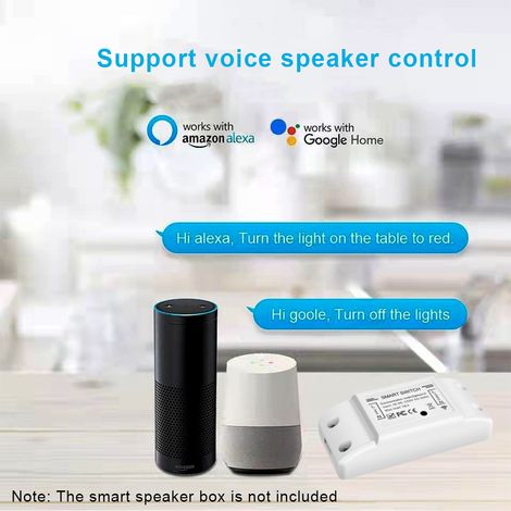 Zoternen 10 A 2200 W WLAN- und Bluetooth-Smart-Switch, Dual-Modus Ein/Aus, Tuya-App-Sprachsteuerung, Timer, universelles Automatisierungsmodul für Elektrogeräte (1/5)