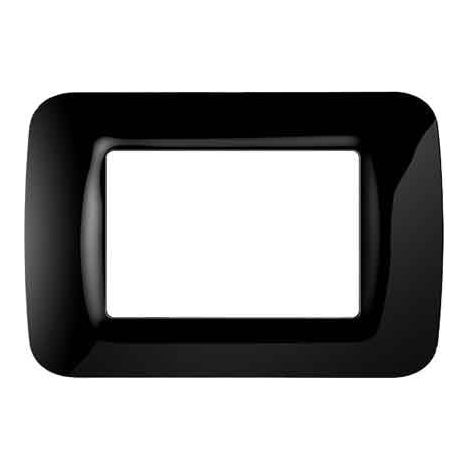 PLACCA COPRINTERRUTTORI NERO TONER 'SYSTEM' 3 posti - GEWISS