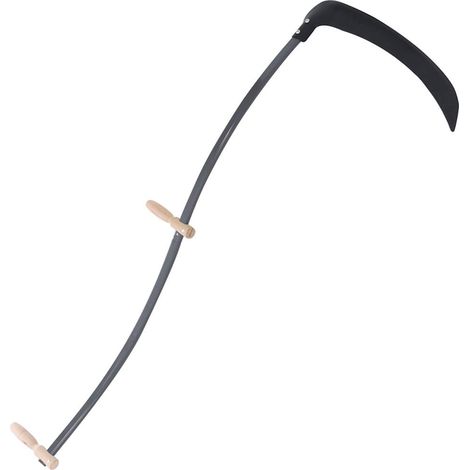 Vidaxl – Faux avec pierre d’affûtage 145 cm – Lame en acier durable pour coupes nettes – Poignées en bois pour prise confortable – Idéal pour débroussaillage (1/7)
