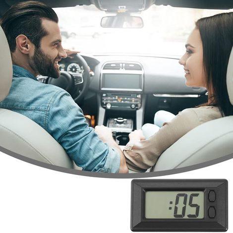 Horloge numérique ultra-mince avec affichage du calendrier, idéale pour les tableaux de bord de voiture, les bureaux à domicile et les tables de chevet. (1/5)