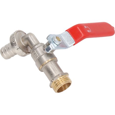 Adaptateur de tuyau d'évier, vanne de rechange en laiton pour usage domestique, sortie 1/2 po, entrée 3/4 po (1/5)