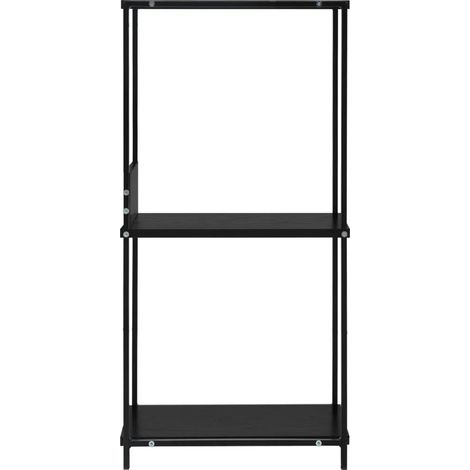 vidaXL Bücherregal schwarz 33,5x39,6x79,7 cm