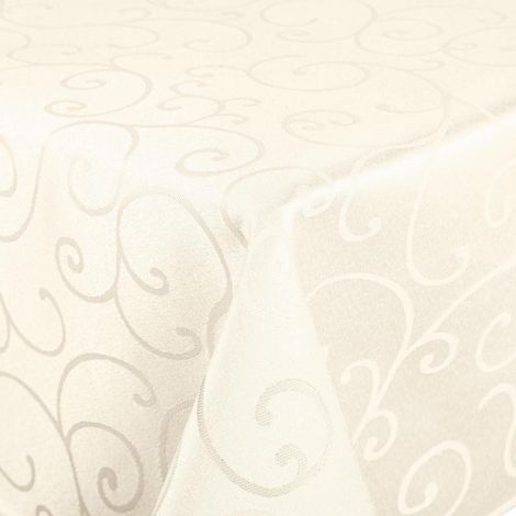 Nappe lavable Jacquard 130x220 cm Jaune clair Rectangulaire Repousse-saleté