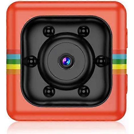 Mini caméra DV HD 1080p, vision nocturne infrarouge, 6 LED, compatible carte TF - Rouge (1/2)