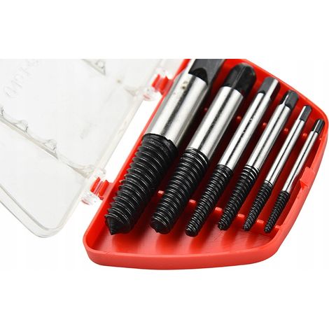 Rosfix Extraktoren für gebrochene Schrauben 3-18mm 5 Stk. Im roten Etui