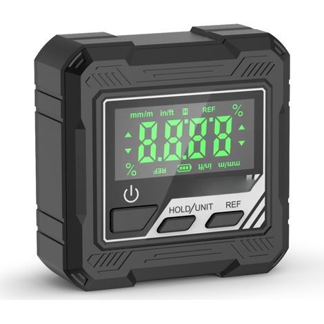 Multifunktionaler digitaler Neigungsmesser, Magnetfuß, hintergrundbeleuchtetes Display, misst 4 x 90° (für Holzbearbeitung, Automobilindustrie, Maschinenbau) (1/5)