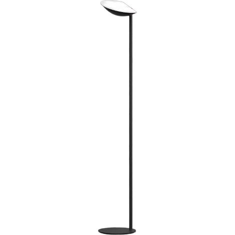 Piantana moderna top light mood 1165 t ne gx53 led 220v metallo nero diffusore vetro orientabile