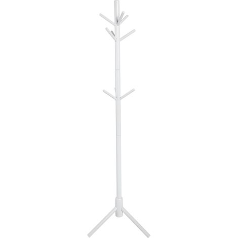 Porte-manteau sur pied Pink Mouse design arbre 9 crochets bois massif stable 176cm (1/4)