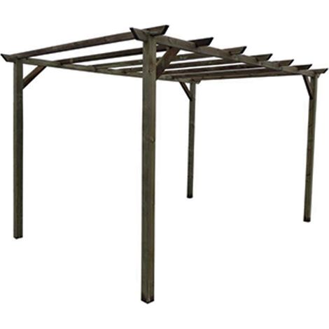 Kostenlose Pergola aus Kiefernholz 300x300xH400 cm
