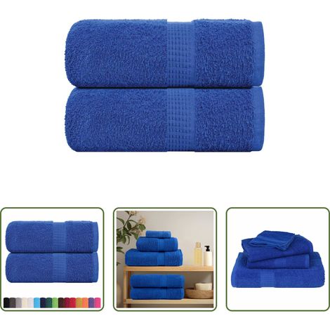 Baumwollhandtuch - Waschtücher FROGN 2 Stk. Blau 30x30 cm 360 g/m² (1/5)