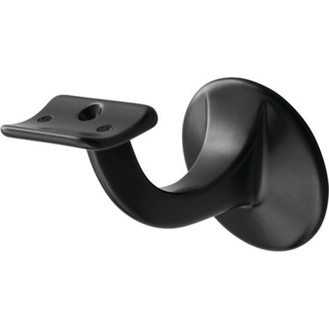 hermeta Handlaufträger 3501 Alu.ku.-besch.schwarz D.Wandplatte 56mm - 3501-70E