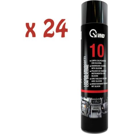 24 bombolette spray lucida cruscotti con silicone per auto 600 ml Vmd 10
