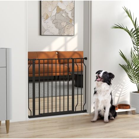 Barriera di sicurezza per cani a pressione, larghezza regolabile 75-95 cm, h 76 cm, nera HAVRYA (1/3)