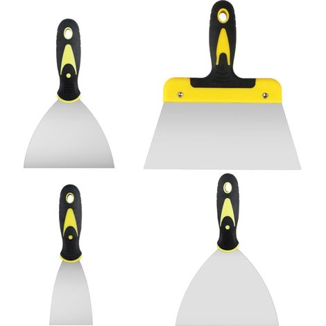Spachtelset 4-teilig Edelstahlklingen Kunststoffgriff 2/4/6/8 Zoll (1/5)