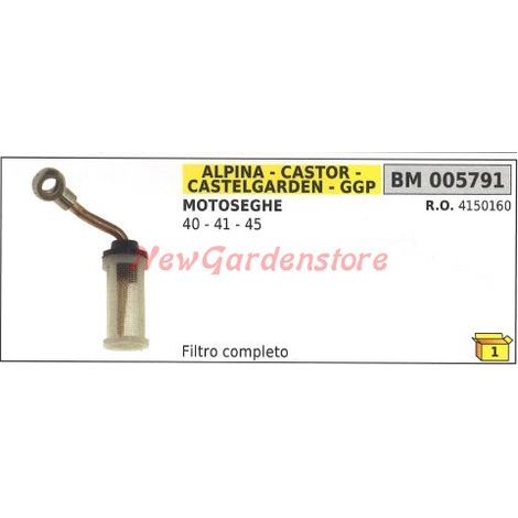 Tubetto olio con filtro aspirazione GGP per motosega 40 41 45 005791