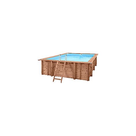 Piscina in legno fuori terra rettangolare JARDIN CARRE 470