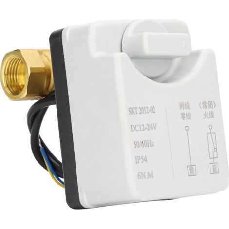 Vanne à bille motorisée 2 fils 2 voies normalement fermée DN15 Laiton ABS Accessoire (1/5)