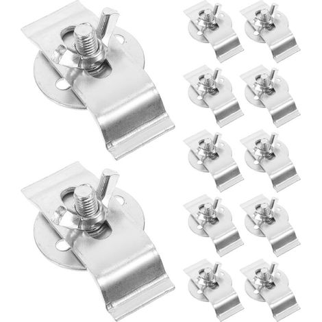 Set of 12 stainless steel mounting clips for undermount sinks, easy installation for kitchen sinks