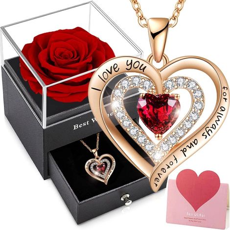 Ewige Rose Konservierte Rosenbox Geschenkbox Muttertag Valentinstag Gold (1/5)