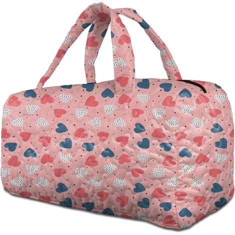 40,5x20,5x20,5cm Sac polochon matelassé polyester rétro, sac voyage quotidien artisanal, résistant pour le travail, les courses et les déplacements (1/5)