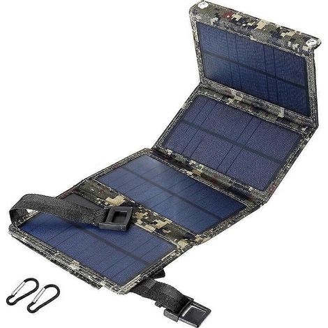 Panneau solaire USB pliable d'extérieur 160 W 5 V, lampe solaire de secours pour téléphone, chargeur, accessoires électroniques pour le camping et la randonnée.