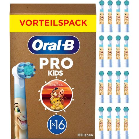Oral-B Pro Kids König der Löwen Kinder-Ersatzbürste, 16 Stück