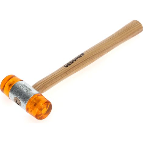 Gedore Plastikhammer, Ø 40 mm, Auswechselbare Köpfe aus Cellulose-Acetat, Robuster Stiel aus Esche (1/5)