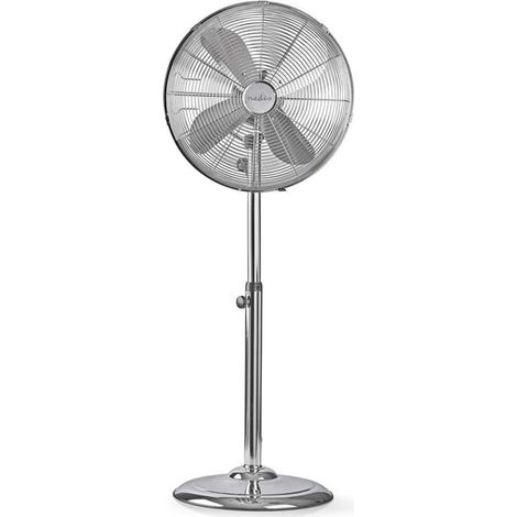 Ventilatore da pavimento Nedis 50W con design cromato (1/3)
