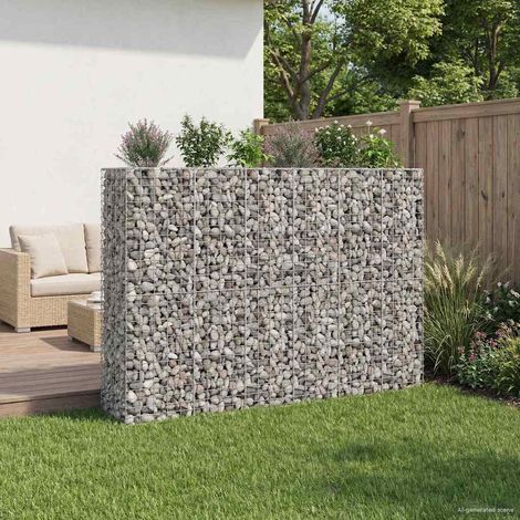 Gabionen Hochbeet 3 pcs Silber 250 x 50 x 150 cm